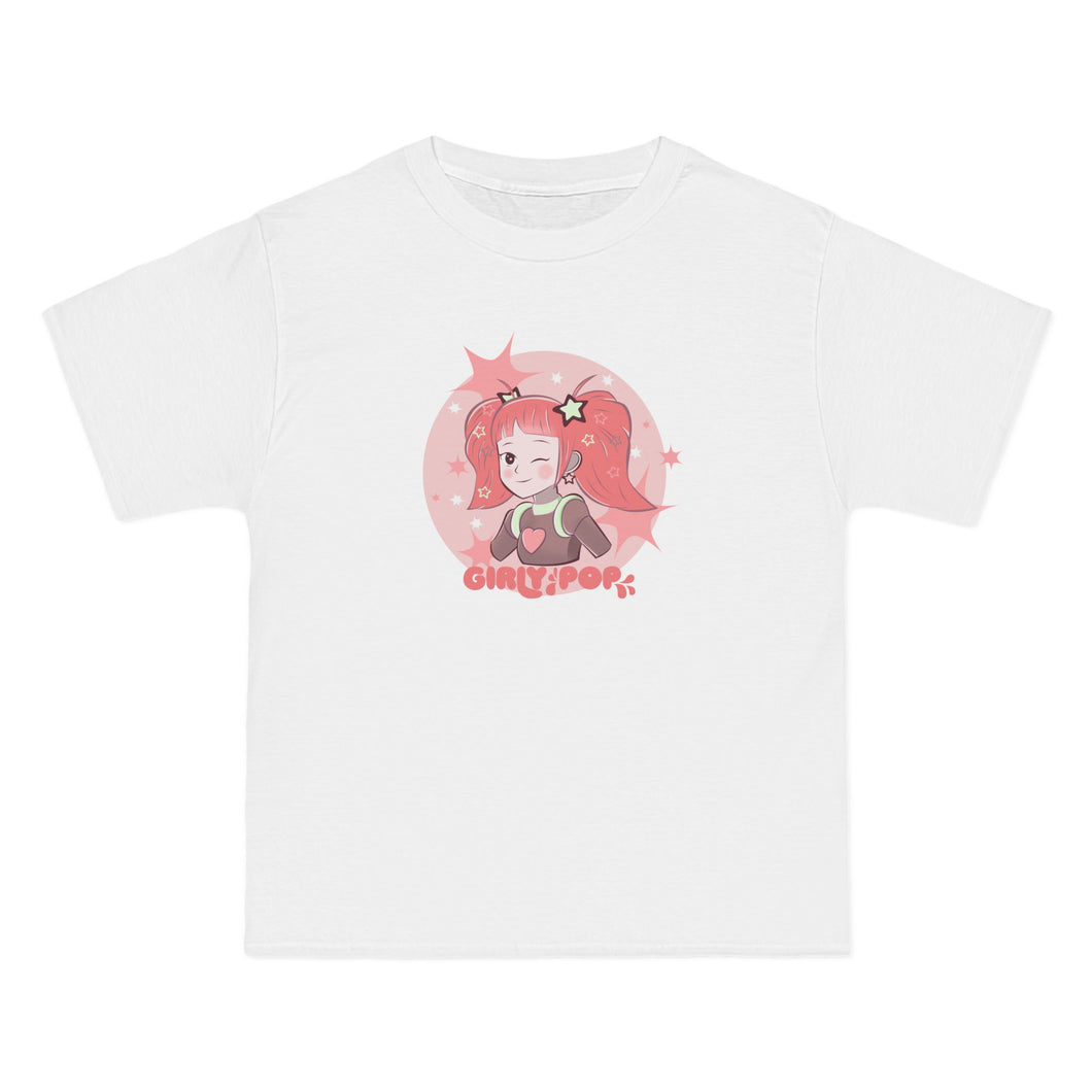 girly pop Tee White